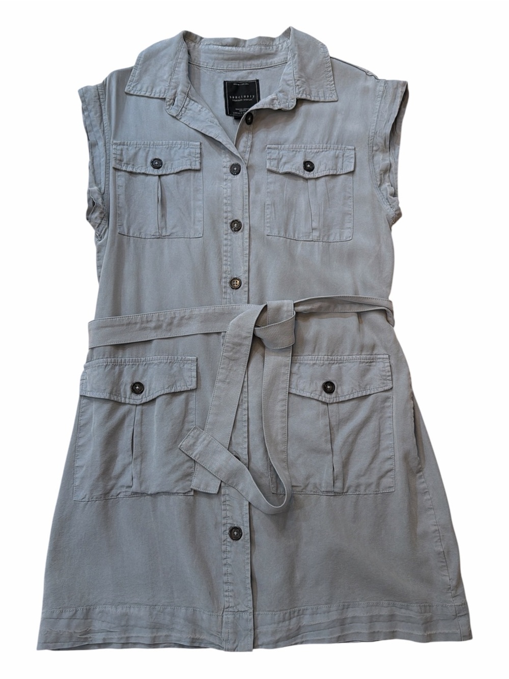 Sanctuary Theo Utility Safari Button Down Mini Dress